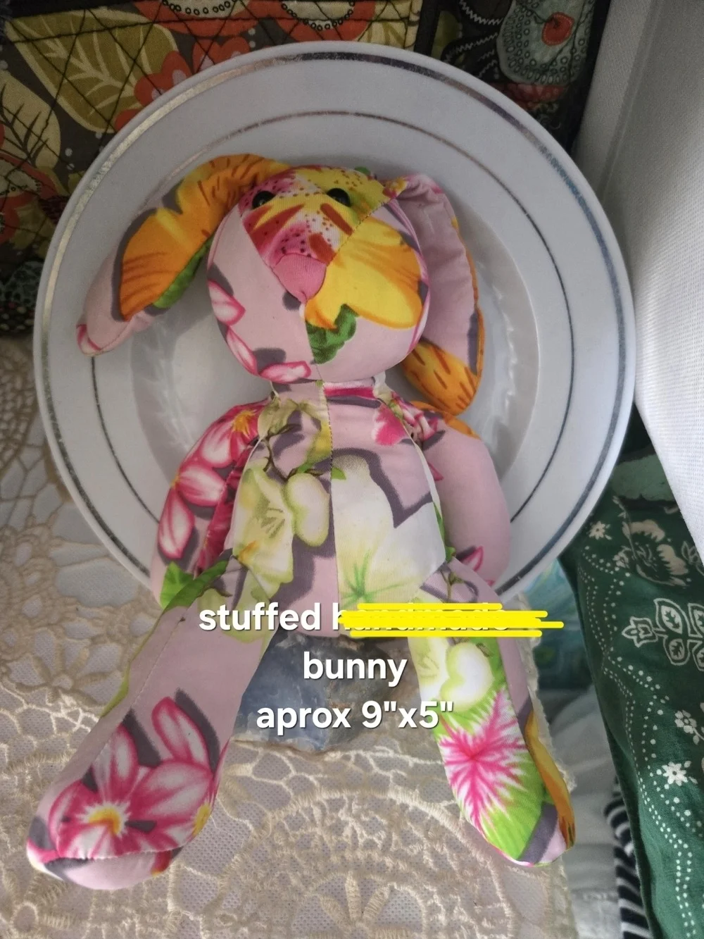 4/$15 Bohemian Maximalist Cottagecore Farm Decor Shelf Decoration Bunny Rabbit